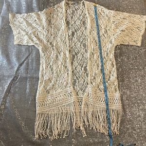 Charlotte Russe  Cover Up Kimono Women’s Size XS Cream.